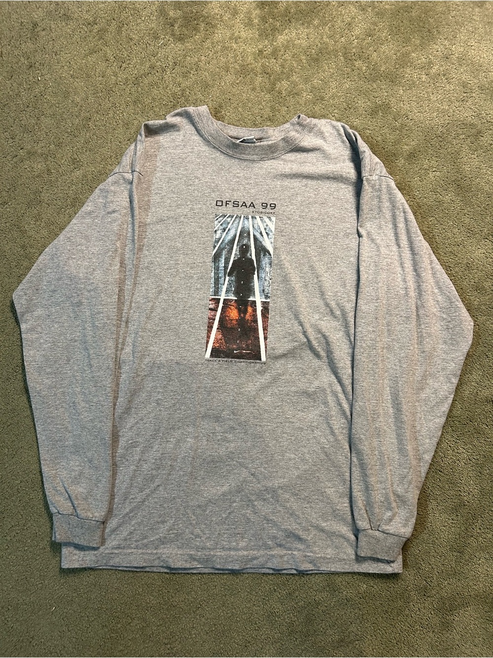 Vintage 90s Nike Center Swoosh Track And Field Long Sleeve XL